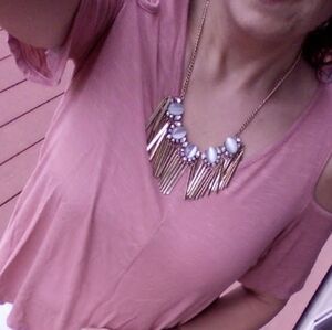 Ocean Bella Hawaii Hau‘oli Statement Necklace opalescent crystal fringe